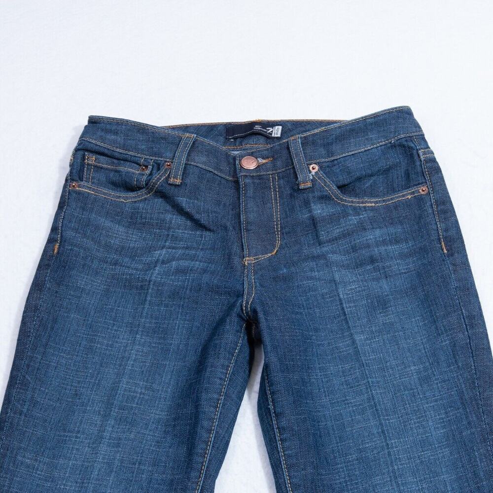 Seven7 Studio Jeans Womens 4 - 28x31 Flare Dark Blue Wash - Picture 3 of 12
